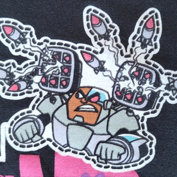 2/$15 ๐ผ Teen Titans Go! Logo Cyborg Missiles Tee - Picture 6 of 10